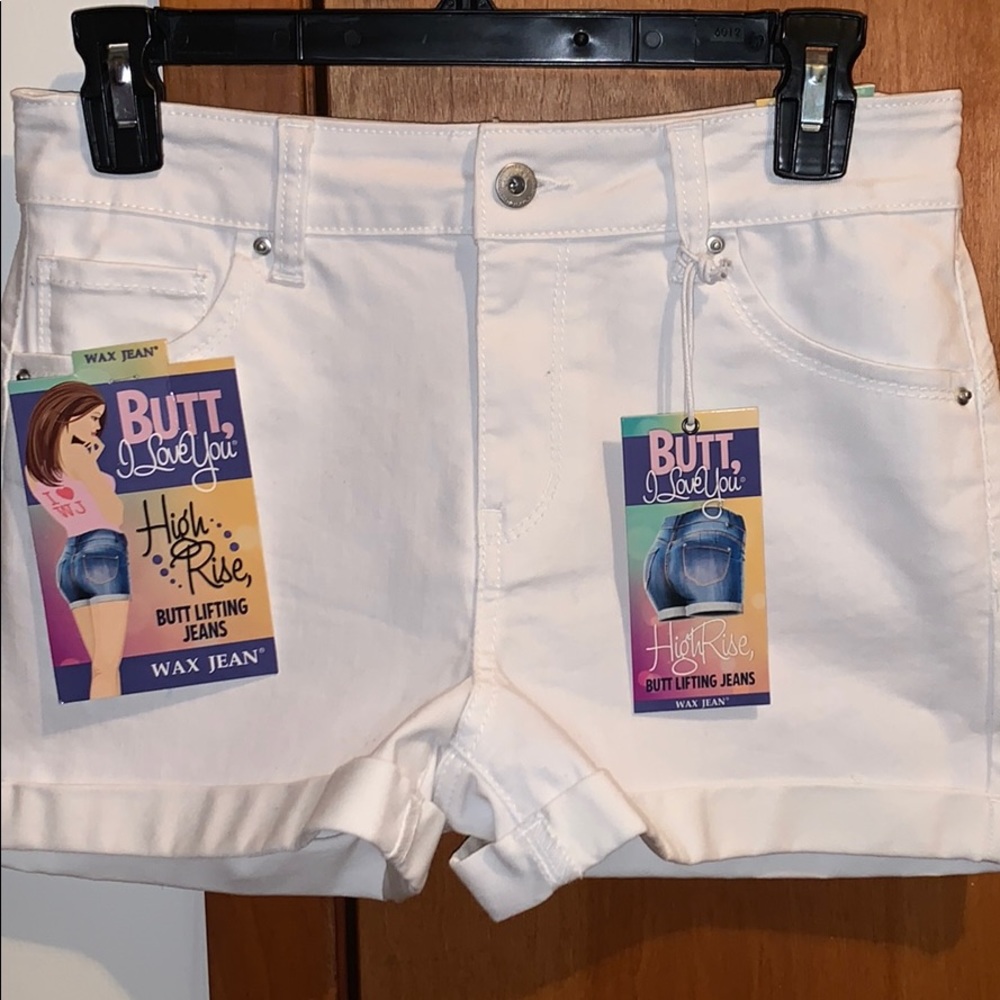 **SOLD** Wax Jean butt lifting high rise white